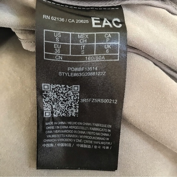 GUESS Marciano Malik Soft Blazer Jacket Lyocel Grey Small​ Snap Flap Pockets - Picture 7 of 8